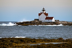 Tide Coming in by Cuckolds Lighthouse in Maine